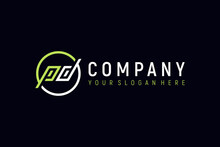 Letter Pd Logo Design Vector