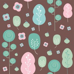 Sticker - Tree background design