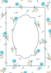 Canvas Print - frame with floral design