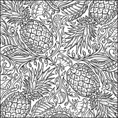 Sticker - Intricate pineapple design