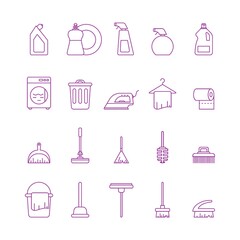 Canvas Print - Collection of cleaning icons