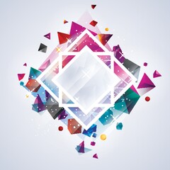 Canvas Print - Geometric background with copy space
