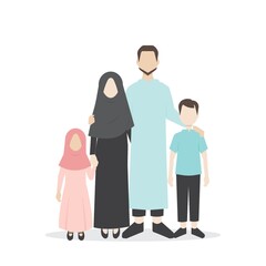 Sticker - muslim family portrait