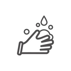 Canvas Print - hand wash icon