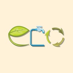 Poster - Eco lettering design