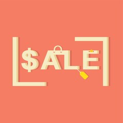 Sticker - sale lettering design