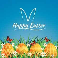 Canvas Print - Happy easter design