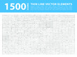 Set of 1500 High Quality Thin Line Icons . Isolated Vector Elements