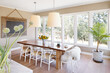 © Trinette Reed/Stocksy - Dining room in modern design farmhouse