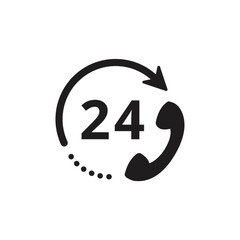 Sticker - 24 hours customer service icon