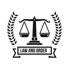 Wall Mural - law and order logo element