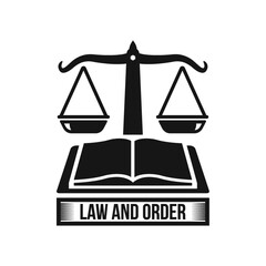 Wall Mural - law and order logo element