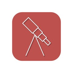 Sticker - Telescope on white background