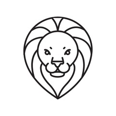 Sticker - Lion icon.