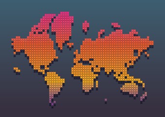 Sticker - World map design.