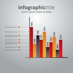 Canvas Print - Infographic template design.