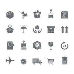 Sticker - collection of logistic icons