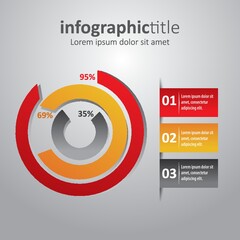 Canvas Print - infographic template design