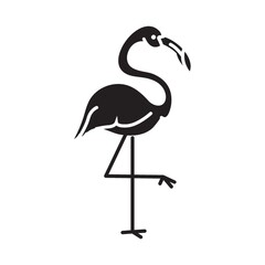 Canvas Print - Flamingo icon