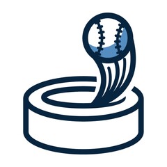 Poster - Baseball stadium and homerun icon