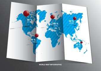 Canvas Print - world map design