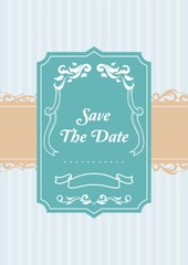 Wall Mural - wedding invitation design