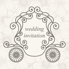 Wall Mural - wedding invitation design