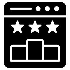 Wall Mural - 
An icon design of web rating, flat style vector 
