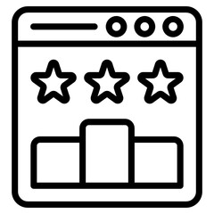 Wall Mural - 
An icon design of web rating, flat style vector 
