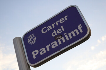 Poster - street sign in gandia valencia