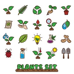 Sticker - Set of plants icons