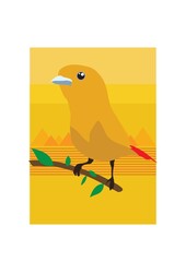 Canvas Print - canary bird