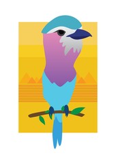 Canvas Print - Lilac breasted roller bird