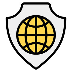 Wall Mural - 
Internet security icon, flat editable vector 
