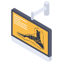 Poster - 
Anatomy icon in isometric design.
