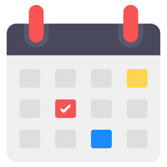 Poster - 
Schedule planner icon in flat design, reminder vector 
