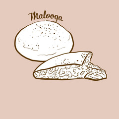 Sticker - Hand-drawn Malooga bread illustration