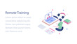 © Vectors Market - Remote training isometric design illustration