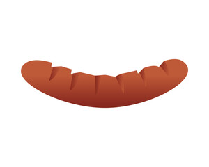 Wall Mural - delicious sausage food isolated icon