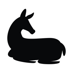 Sticker - wild fawn animal silhouette nature icon