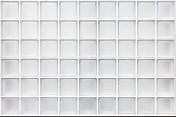 Poster - White glass block wall seamless background and texture