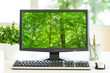 © Tetra Images - Computer screen showing greenery