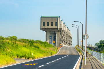 長崎県諫早市　諫早湾干拓事業　潮受け堤防