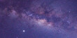 amazing Panorama blue night sky milky way and star on dark background.Universe filled with stars, nebula and galaxy with noise and grain.Photo by long exposure and select white balance.selection focus