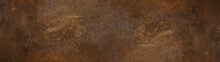 Grunge Rusty Dark Metal Background Texture Banner Panorama	