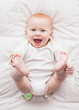 © Tetra Images - Directly above portrait of baby boy (18-23 months) lying down