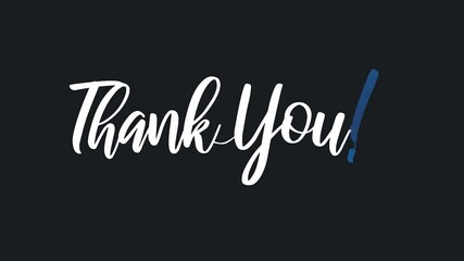 Sticker - Thank You Message With ELectric Particles Effect/ 4k animation of a thank you welcome message with particle effect and electricity patterns