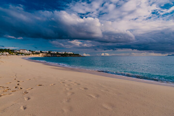 Sticker - panorama island of Sint Maarten island in the Caribbean