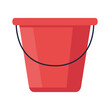 construction red bucket design of working maintenance workshop and repairing theme Vector illustration