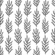 Vector seamless pattern with hand drawn branches. Cute design for wallpaper, fabric, textile, wrapping paper